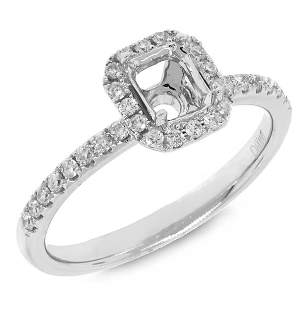 0.27 Ctw 14k White Gold Diamond Semi-mount Ring