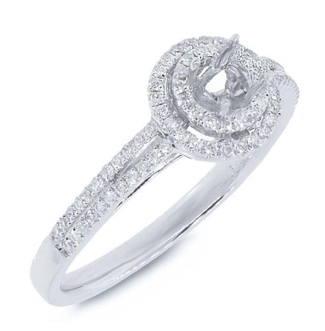 0.27 Ctw 14k White Gold Diamond Semi-mount Ring