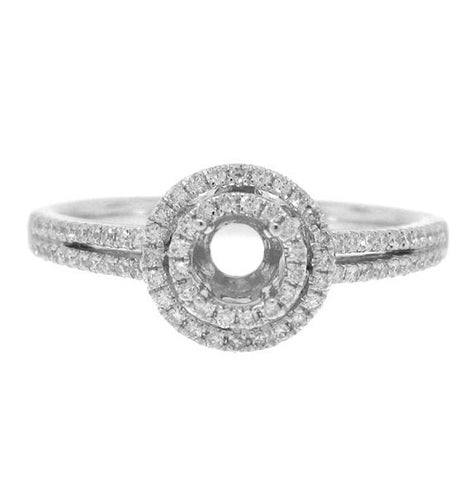 0.27 Ctw 14k White Gold Diamond Semi-mount Ring