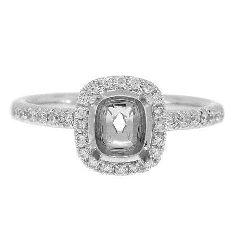 0.22 Ctw 14k White Gold Diamond Semi-mount Ring