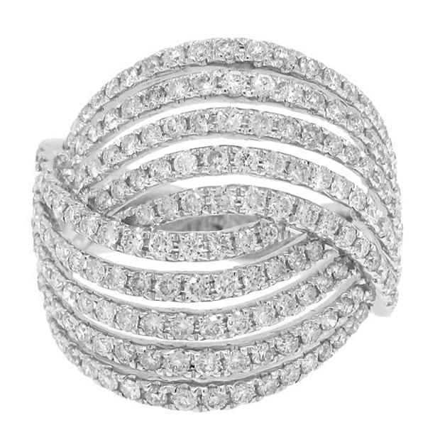 1.76 Ctw 14k White Gold Diamond Womens Ring