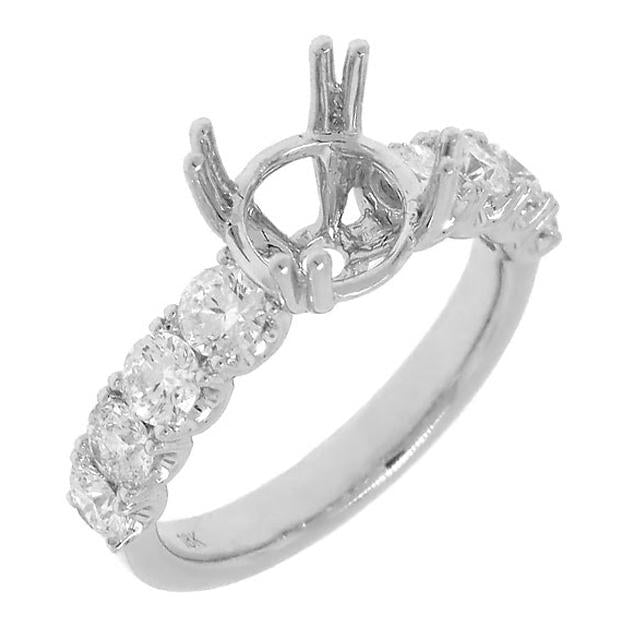 1.10 Ctw-vs 18k White Gold Diamond Semi-mount Ring