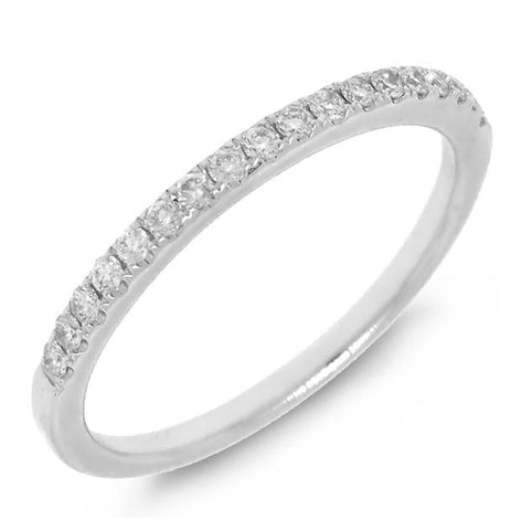 0.19 Ctw 14k White Gold Diamond Womens Band