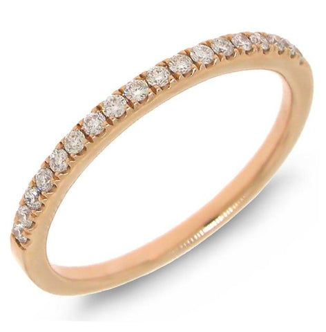 0.19 Ctw 14k Rose Gold Diamond Womens Band