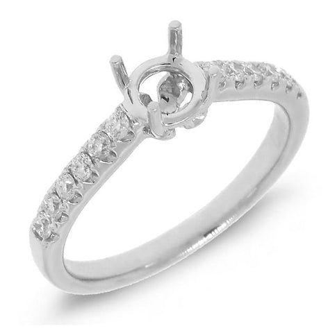 0.26 Ctw 14k White Gold Diamond Semi-mount Ring
