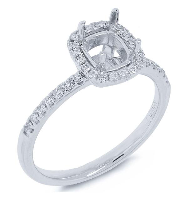 0.25 Ctw 14k White Gold Diamond Semi-mount Ring