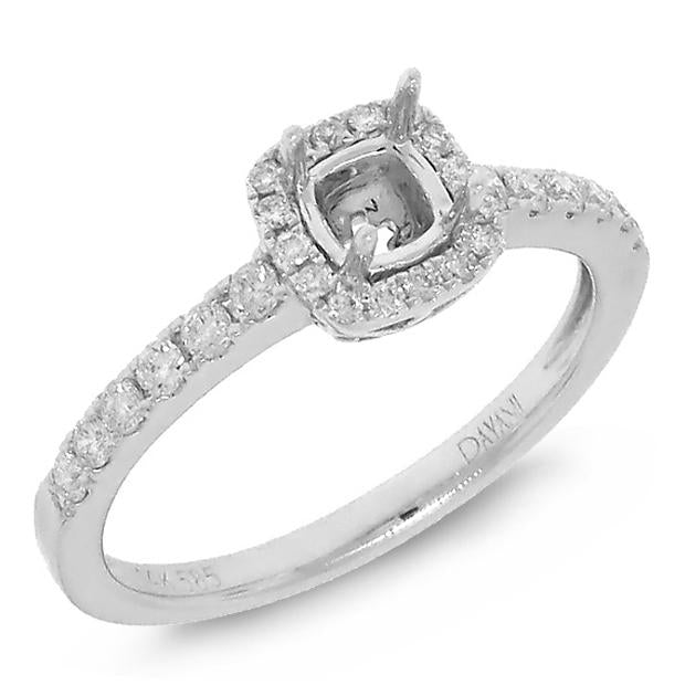 0.31 Ctw 14k White Gold Diamond Semi-mount Ring