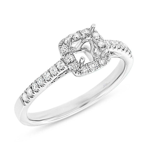 0.31 Ctw 14k White Gold Diamond Semi-mount Ring