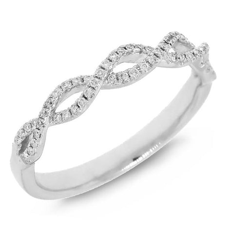 0.15 Ctw 14k White Gold Diamond Womens Ring