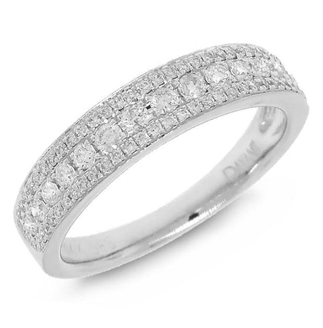 0.45 Ctw 14k White Gold Diamond Womens Band
