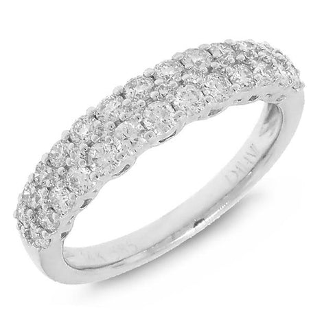 0.95 Ctw 14k White Gold Diamond Womens Band