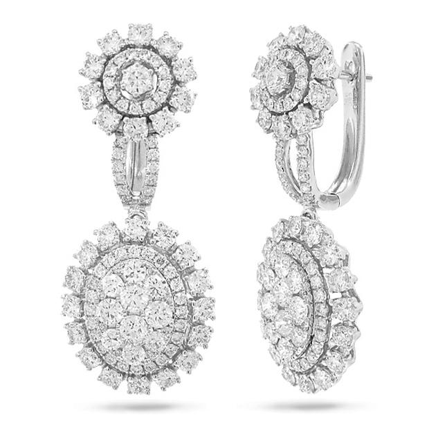 4.20 Ctw 14k White Gold Diamond Earring