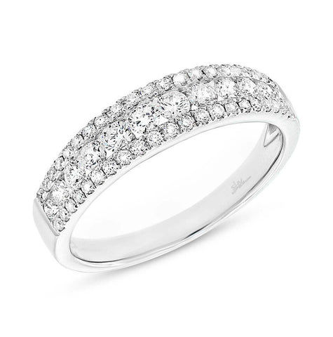 0.73 Ctw 14k White Gold Diamond Womens Band