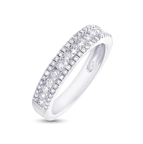 0.44 Ctw 14k White Gold Diamond Womens Band