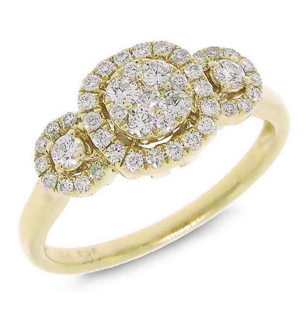 0.49 Ctw 14k Yellow Gold Diamond Womens Ring