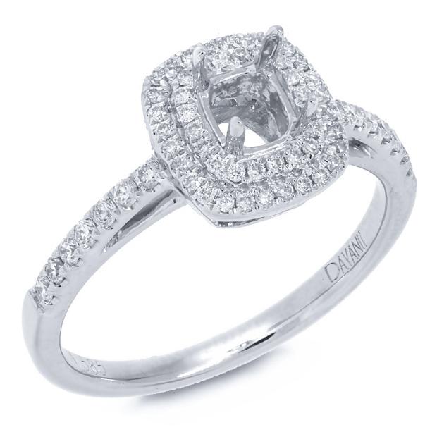 0.28 Ctw 14k White Gold Diamond Semi-mount Ring