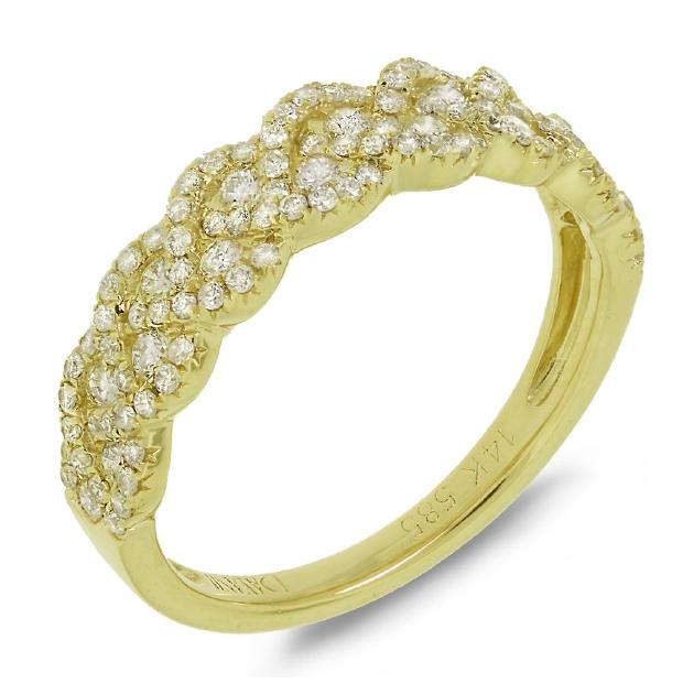 0.57 Ctw 14k Yellow Gold Diamond Womens Band