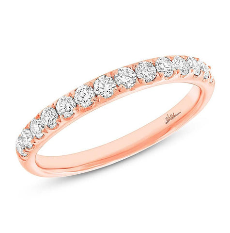 0.54 Ctw 14k Rose Gold Diamond Womens Band