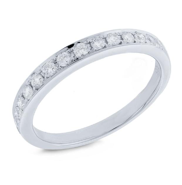 0.36 Ctw 14k White Gold Diamond Womens Band