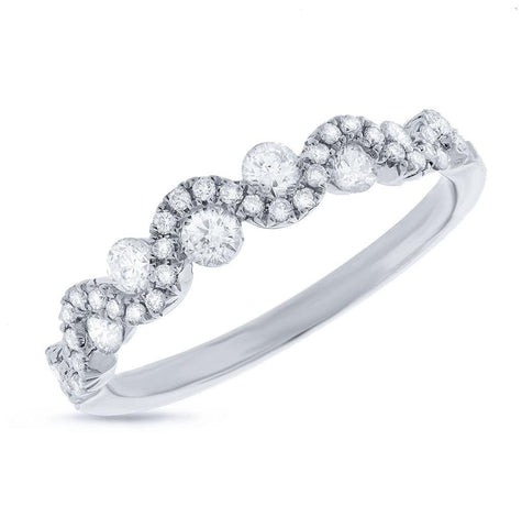 0.50 Ctw 14k White Gold Diamond Womens Band