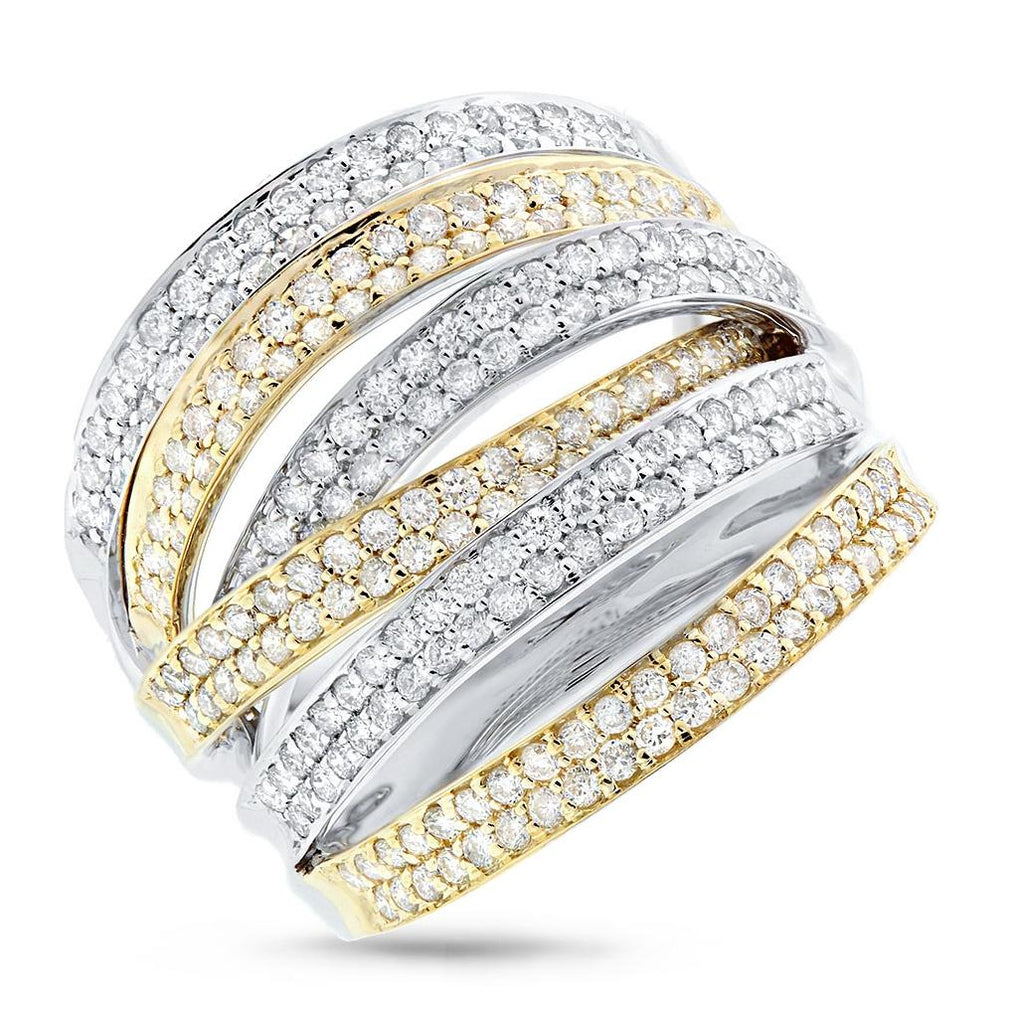 1.65 Ctw 14k Two-tone Gold Diamond Womens Ring