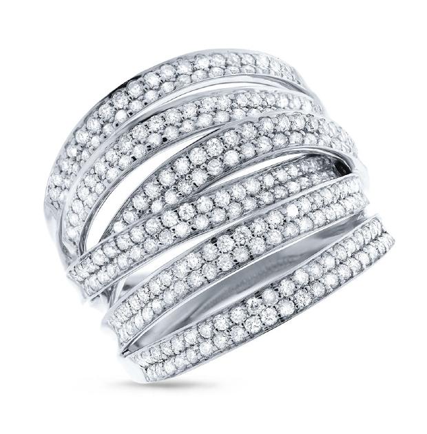 1.65 Ctw 14k White Gold Diamond Womens Ring