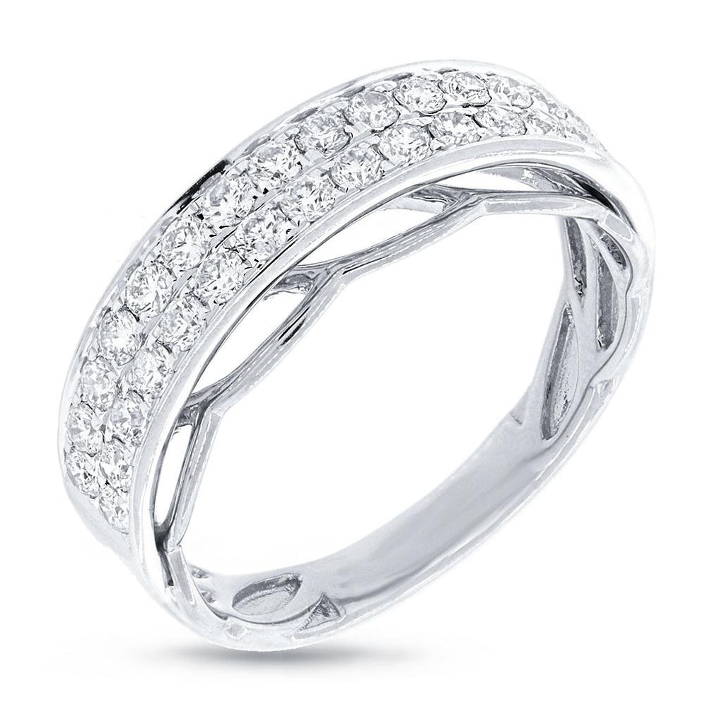 0.68 Ctw 14k White Gold Diamond Womens Band