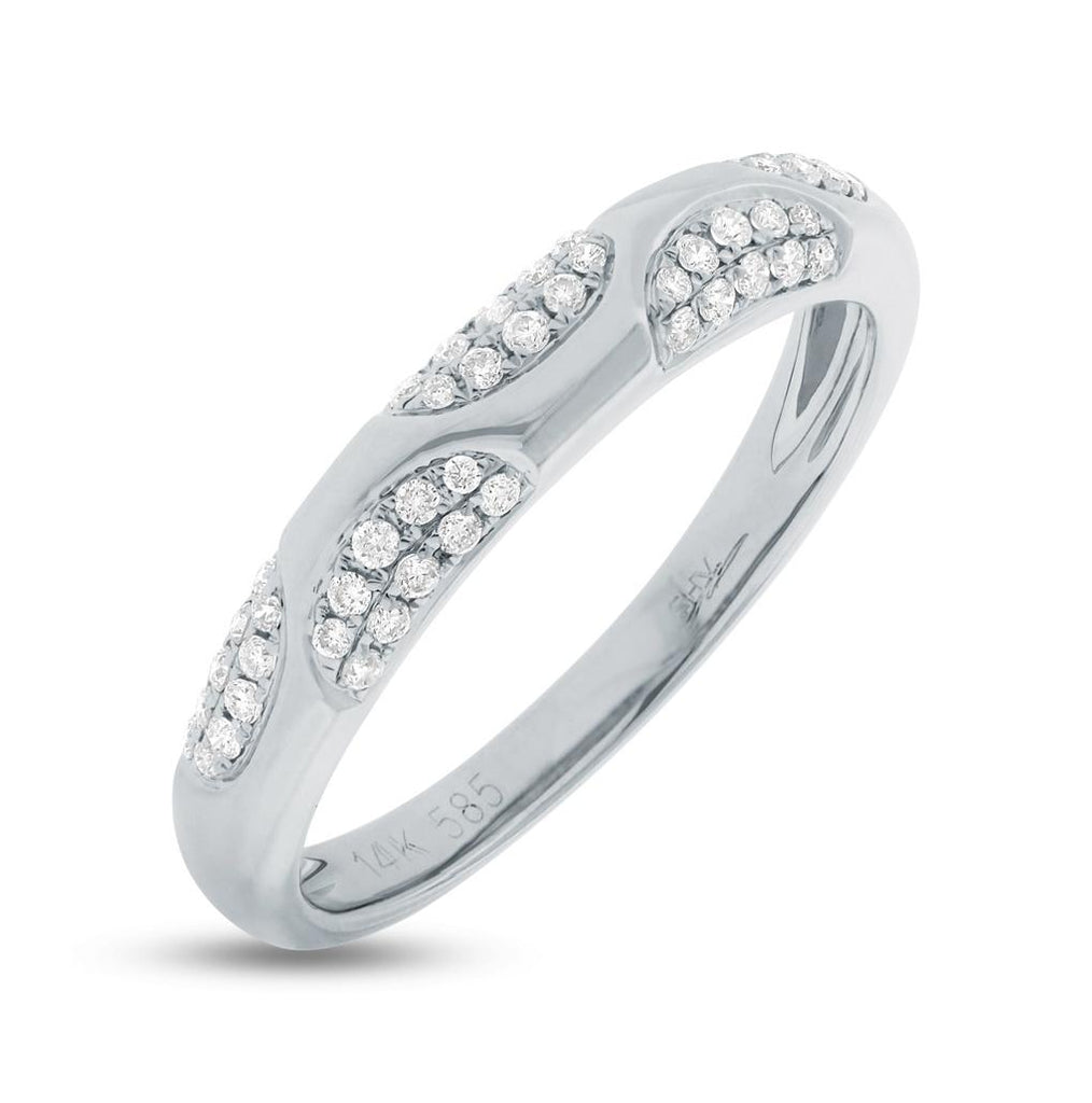 0.21 Ctw 14k White Gold Diamond Womens Ring