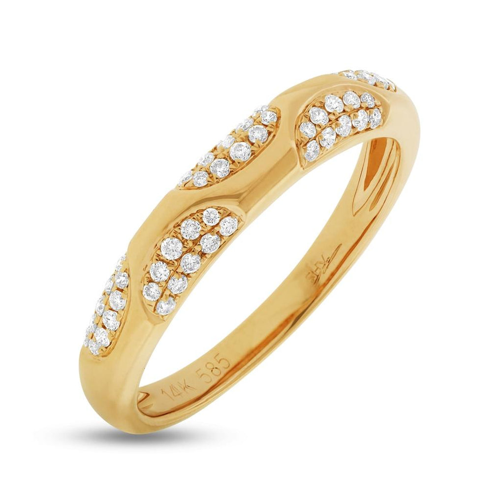 0.21 Ctw 14k Yellow Gold Diamond Womens Ring