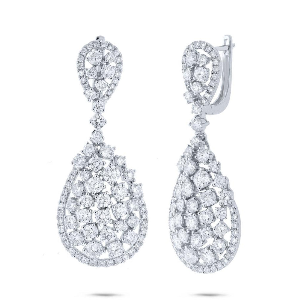 5.67 Ctw 14k White Gold Diamond Earring