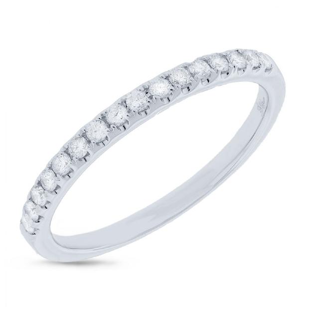 0.24 Ctw 14k White Gold Diamond Womens Band