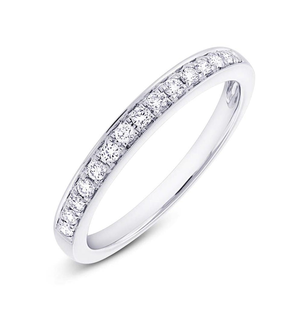 0.23 Ctw 14k White Gold Diamond Womens Band