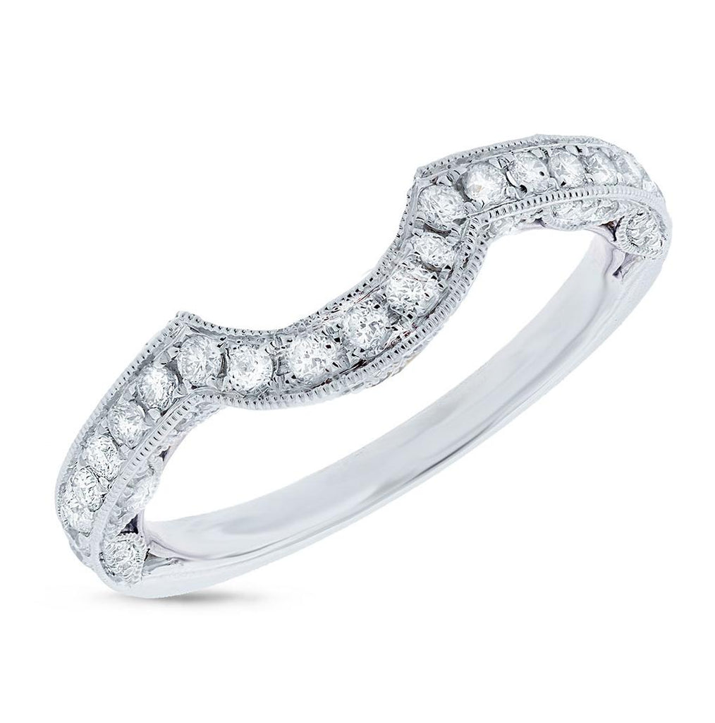 0.51 Ctw 14k White Gold Diamond Shadow Band