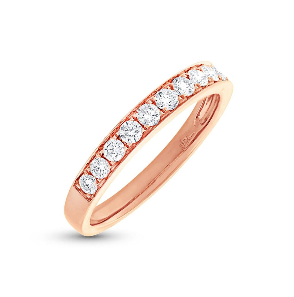 0.43 Ctw 14k Rose Gold Diamond Womens Band