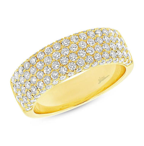 1.32 Ctw 14k Yellow Gold Diamond Womens Pave Band