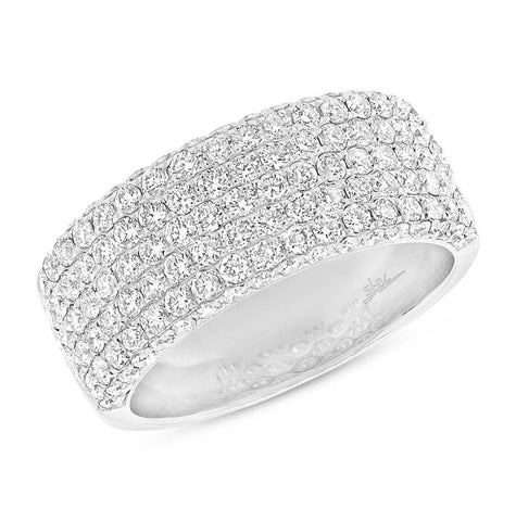 1.63 Ctw 14k White Gold Diamond Womens Pave Band Size 5