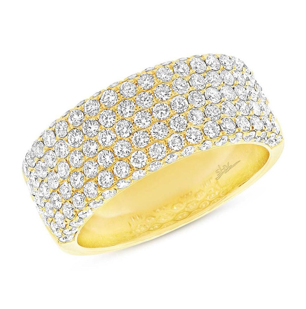 1.63 Ctw 14k Yellow Gold Diamond Womens Pave Band Size 5