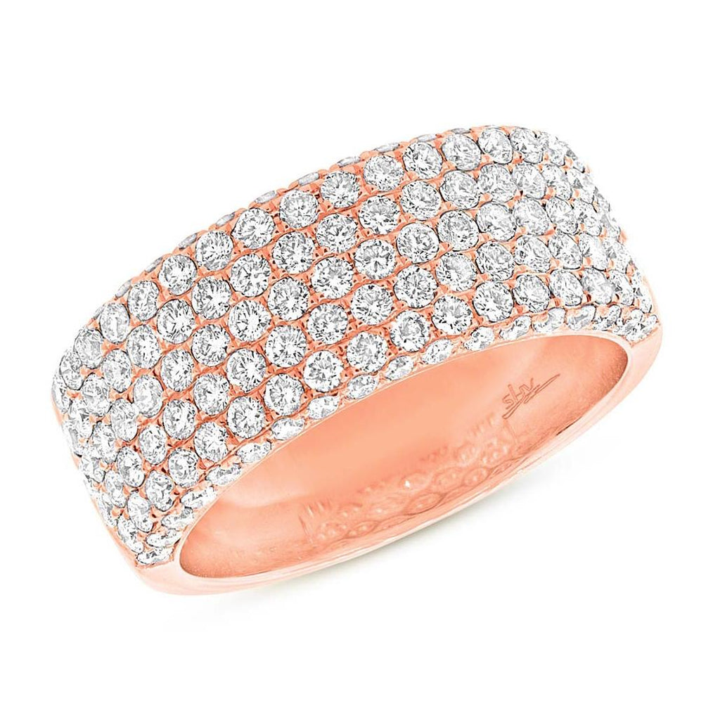 1.63 Ctw 14k Rose Gold Diamond Womens Pave Band