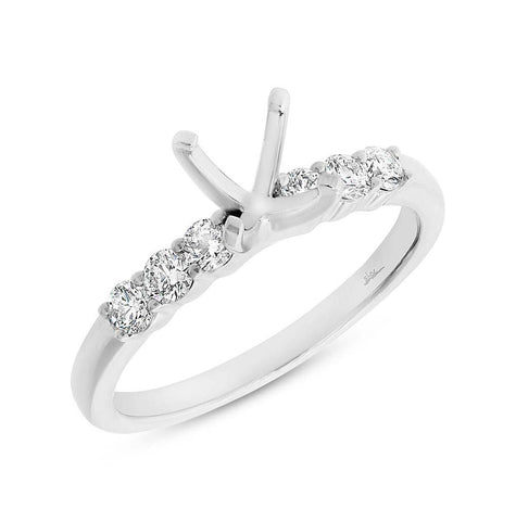 0.39 Ctw 14k White Gold Diamond Semi-mount Ring For 1.00 Ctw Center