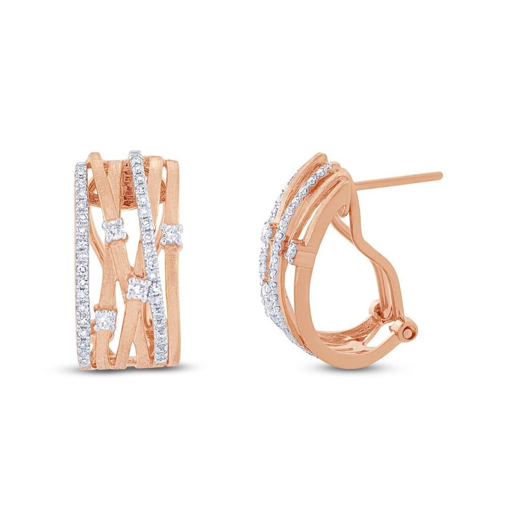 0.45 Ctw 14k Rose Gold Diamond Fashion Earring