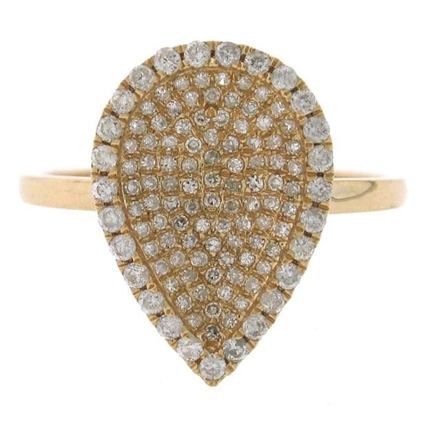 0.50 Ctw 14k Rose Gold Diamond Pave Womens Ring
