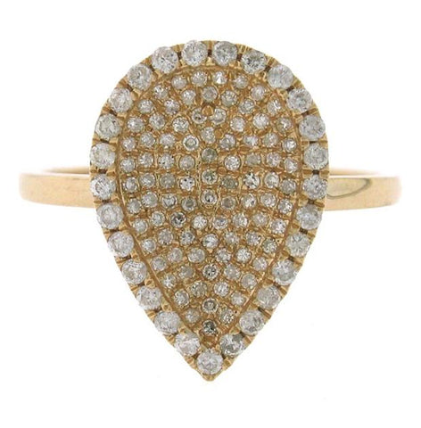 0.50 Ctw 14k Rose Gold Diamond Pave Womens Ring