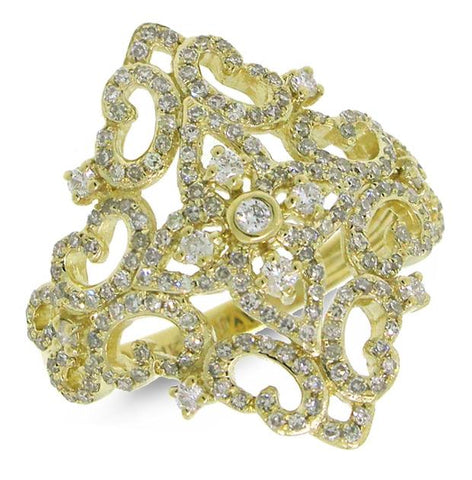 0.75 Ctw 18k Yellow Gold Diamond Womens Ring