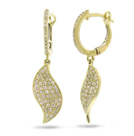 0.67 Ctw 14k Yellow Gold Diamond Earring