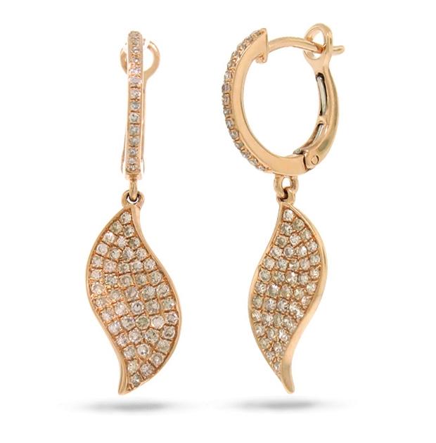 0.67 Ctw 14k Rose Gold Diamond Earring