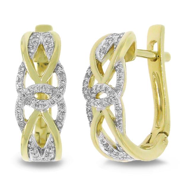 0.20 Ctw 14k Yellow Gold Diamond Earring