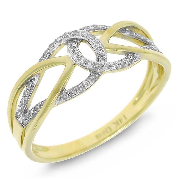 0.16 Ctw 14k Yellow Gold Diamond Womens Ring