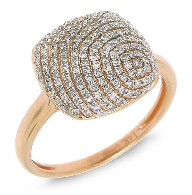 0.48 Ctw 14k Rose Gold Diamond Womens Ring