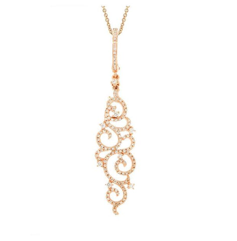 0.45 Ctw 14k Yellow Gold Diamond Pendant Necklace With 18 Inch Chain