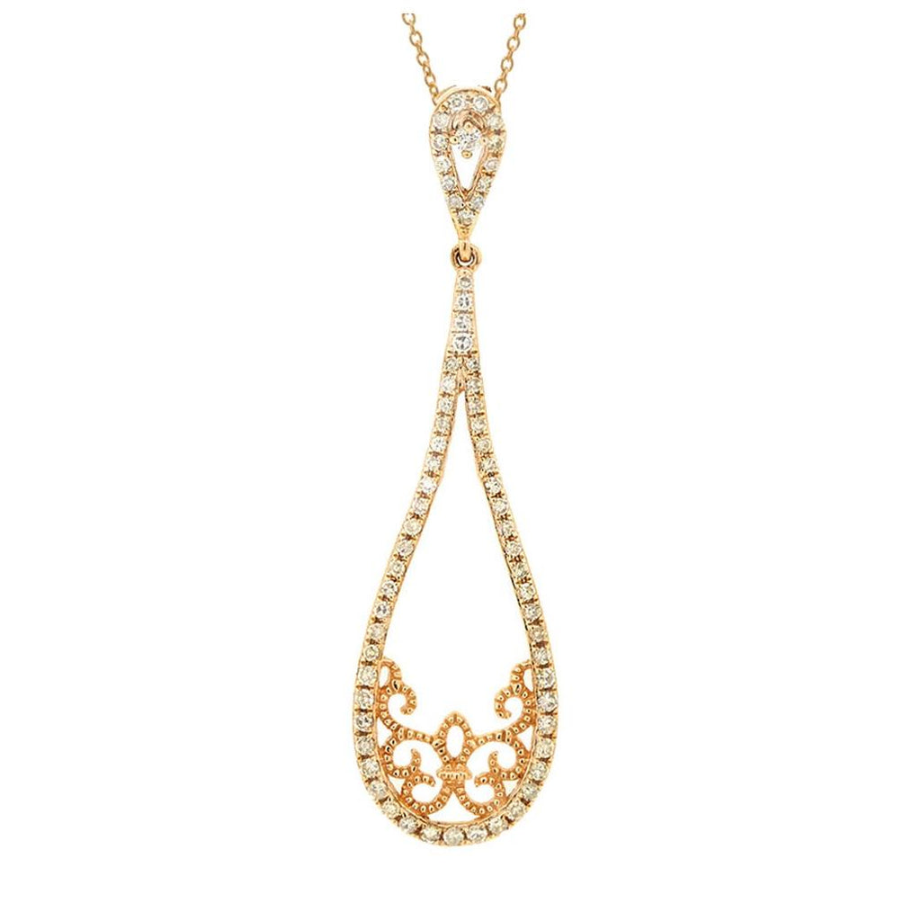 0.31 Ctw 14k Yellow Gold Diamond Pendant Necklace With 18 Inch Chain